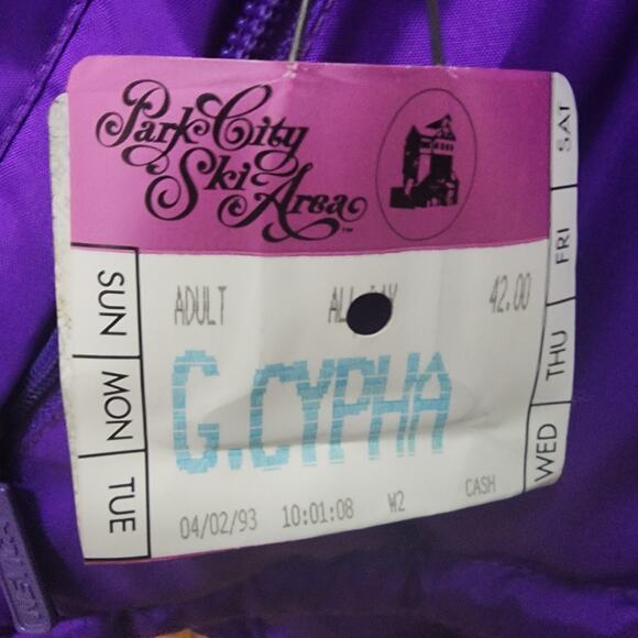 Vintage 90s NEVICA Ski Jacket Women’s Size 10 Purple & Neon Pink Retro Snow Coat - Picture 7 of 16